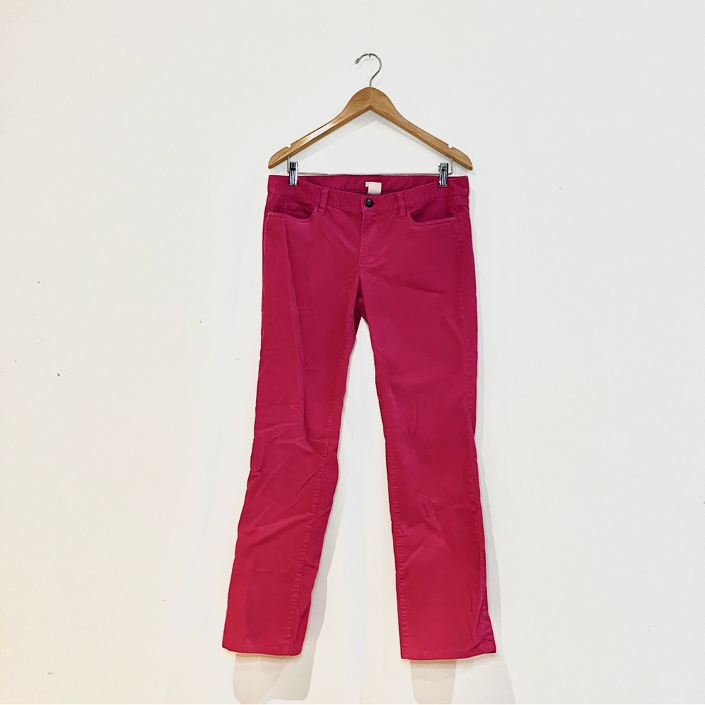 J.Crew Matchstick Magenta Pink Corduroy Straight Leg Pants 30R